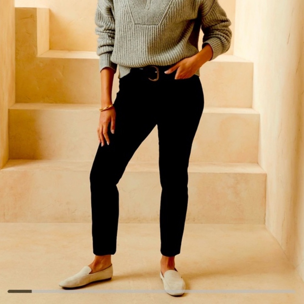 Banana Republic Sloan Ankle Pant, Mid Rise, Black, Size 6